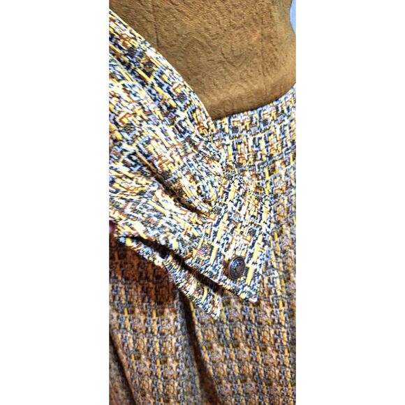 1960s 70s Vintage Dress w Vest Long sleeve Hand Made - Picture 10 of 12